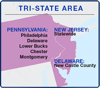 ActionPlumbing Tri-State service area map